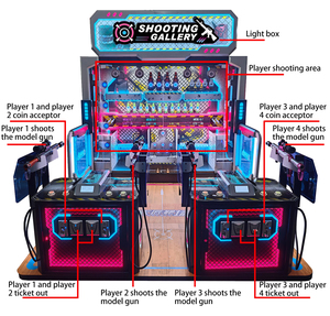 Machine d'arcade Leon Centre de jeux d'amusement Pistolet d'arcade à pièces Machines de jeu de tir - Product Image 4