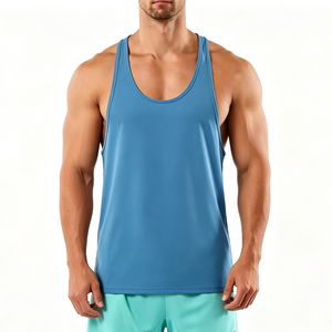 Customize logo Gym <b>Singlets</b> <b>Men</b> Workout tank Tops <b>Mens</b> Stringers Muscle Shirts Fitness Sports <b>Men's</b> tank top - Product Image 6