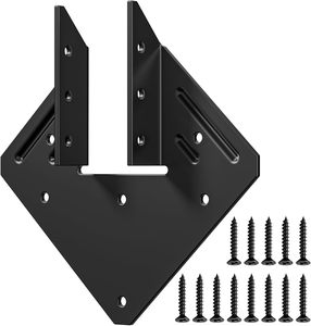 Abrazaderas para vigas de acero negro de 1.2 mm, clips para conexiones de vigas a pared, vigas de soporte y estructuras de madera - Product Image 1