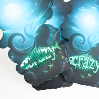 Op maat bedrukte, hersluitbare 3,5g 8th 7g holografische speciaal gevormde ziplock geurdicht Cali-verpakking gestanste 28 gram Mylar zak