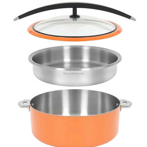 หม้ออุ่นอาหารบุฟเฟ่ต์สแตนเลสสามชั้นพร้อมฝาปิดสำหรับโรงแรมร้านอาหารเชิงพาณิชย์ - Product Image 2