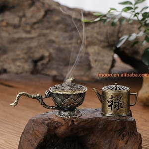 Quemador de <span class=keywords><strong>incienso</strong></span> a precio de fábrica con asa, regalos de purificación de aire, decoración de fragancia de Metal para el hogar, soporte de <span class=keywords><strong>incienso</strong></span> de <span class=keywords><strong>rana</strong></span> de loto - Product Image 3