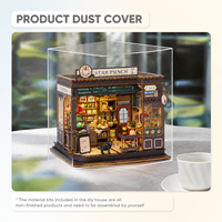 Maison de poupée miniature DIY Magic Coffee House K-1083, artisanat en bois, métal, plastique, papier, éclairage LED, kit fait main, puzzles 3D pour les 14 ans et plus