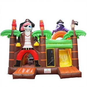 WINSUN Château Gonflable Commercial Extérieur pour Enfants, Bateau Pirate, Trampoline Combiné, PVC Certifié CE, Sans Plomb, Ignifuge, Facile à Assembler - Product Image 1