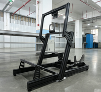 Simulateur de jeu de conduite complet avec siège, écran unique, profil en aluminium 4080, cockpit de course inclinable, montage facile