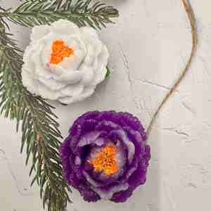 Fleur de pivoine de Luoyang en résine 3D écologique, souvenir créatif et personnalisé pour réfrigérateur, cadeau touristique de la ville - Product Image 4