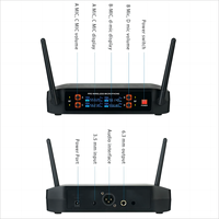MIM-HX4 Système de Microphone sans Fil de Haute Qualité 4 en 1, Microphone Portable pour Karaoké, Chant et Discours