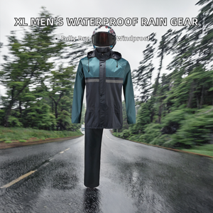 Traje Impermeable Personalizable XL para Hombre, Ligero, Transpirable, 100% Poliéster, Resistente al Viento, Reutilizable para Motocicletas y Viajes - Product Image 2