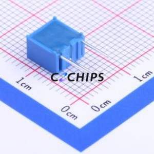 Résistance/potentiomètre réglable 3362W-1-203LF, composant traversant (THT)-3P, 7x6,6 mm, résistance 20 kOhm, 10 %, 500 mW, 100 ppm/ ℃ - Product Image 2