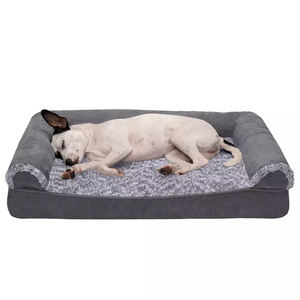 Großhandel Geräumiges weiches zweifarbiges Schlafs ofa Hunde bett für das persönliche Sofa Ihres Haustieres - Product Image 3