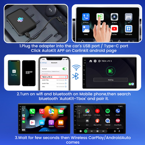 Carlinkit không dây xe thông minh xe chơi không dây <span class=keywords><strong>Android</strong></span> Auto <span class=keywords><strong>Android</strong></span> Youtube Carplay 32GB <span class=keywords><strong>video</strong></span> ai Box cho Netflix Youtube - Product Image 4
