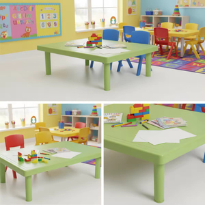 Kids Plastic Mini Square Table Traditional Style Custom Color Available Factory Direct Price Wholesale <b>Desk</b> for Home School - Product Image 4