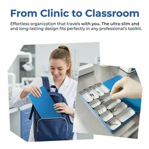 Estuche de Esterilización Dental con 12/16 Compartimentos, Caja de Desinfección para Fresas Dentales, Organizador Reforzado para Fresas Endodónticas - Product Image 2