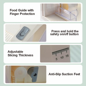 Hộ Gia Đình Điện thực phẩm Slicer có thể gập lại thiết kế ABS nhà ở 170mm SUS420J2 thép không gỉ lưỡi thịt an toàn khóa ngón tay cái bảo vệ - Product Image 3