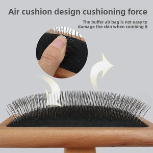 개와 고양이 미용을위한 간단한 스타일 나무와 스테인레스 스틸 애완 동물 빗 도매 애완 동물 용품 제모 - Product Image 3