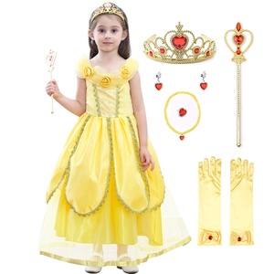 Niños Niñas Princesa Ropa Carnaval Cosplay Fantasía Halloween Navidad Adultos Niños <span class=keywords><strong>Bella</strong></span> <span class=keywords><strong>y</strong></span> <span class=keywords><strong>Bestia</strong></span> <span class=keywords><strong>Bella</strong></span> Cosplay <span class=keywords><strong>Disfraz</strong></span> - Product Image 5