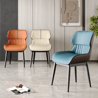 Chaise de salle à manger moderne et minimaliste en métal, multifonctionnelle et confortable pour hôtel, restaurant, salon, bar