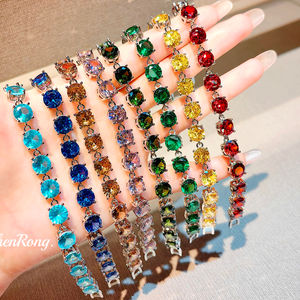 Design réglable haute qualité zircons incrustation bijoux de mode s925 bracelets argent 925 bracelet tennis bijoux en argent pour femmes - Product Image 1