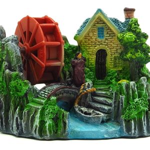 Décoration d'<span class=keywords><strong>aquarium</strong></span> pour poissons, aménagement paysager aquatique, table de sable, moule en résine, château de dessin animé - Product Image 3