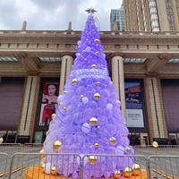 Sapin de Noël géant d'extérieur personnalisé de 5m, 6m, 7m, 10m, 15m, 20m avec éclairage pour centre commercial, hôtel