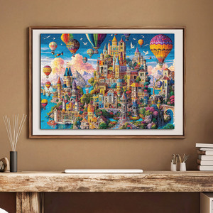 Puzzle de 1000 pièces Aetherwind City, puzzle personnalisé avec effet visuel 3D, jeu familial pour adultes, cadeau, décoration de la maison - Product Image 5
