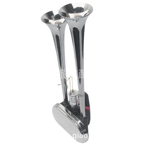 Klaxon à air universel à double tube 12V 24V pour camions Auman Sinotruk Howo Dongfeng Tianlong, plaqué argent - Product Image 5