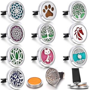 Flower 30mm Alloy Magnet Perfume Clip Metal <b>Car</b> Air Fresheners Vent Clip <b>Diffuser</b> Air Conditioner 10pcs Pads - Product Image 6