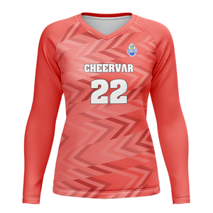 เสื้อวอลเลย์บอลแขนยาวทรงสลิมฟิตสำหรับผู้หญิงแฟชั่น - Product Image 3