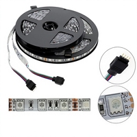 Bande LED USB haute luminosité Epistar SMD5050 RGB DC12V IP20 5 mètres, un rouleau, bande lumineuse flexible pour enseignes publicitaires de magasins et centres commerciaux