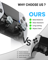 CHARM FOCUS Convient pour la manette PS5 Edge, kit de joystick métallique et de palettes arrière, kit de remplacement de capuchons de joystick analogique, neuf