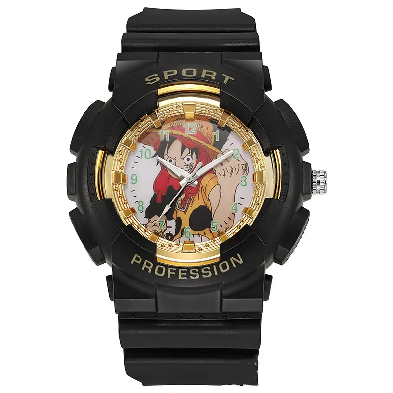 2024 vente en gros Anime impression cadran montre de sport enfants garçon fille femmes hommes en caoutchouc souple montre-bracelet montres à Quartz pour enfants