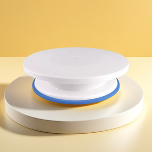 Herramientas de repostería transfronterizas con etiquetado libre, con bordes antideslizantes, plato giratorio de plástico para decorar pasteles - Product Image 2