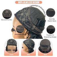 Perruque mi-tête sans colle, style afro bouclé crépu, pour débutantes, 3-en-1 avec queue de cheval et bandeau, multi-styles, cheveux humains brésiliens Remy de grade 12A