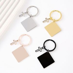Heart Shaped Mustard Seed Pendant Laser Engraved Printed logo Blank Material DIY <b>square</b> Metal Stainless Steel Keychain - Product Image 5