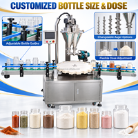 Machine de remplissage de poudre DEEPACK avec doseur à vis sans fin sélectionné pour les essais de flux de produit et la vérification de la dose des contenants