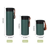 Bouteille d'eau isotherme portable simple en acier inoxydable de 200 ml, 300 ml, 500 ml avec couvercle, idéale pour les cadeaux de festival