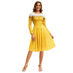 Traje de Cerveza con Degradado Amarillo para Mujer, Disfraz de Lujo para Fiesta de San Patricio Irlandés - Product Image 3