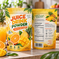 Sachet Doypack Personnalisé Imprimé pour Poudre de Boisson Aromatisée aux Fruits, en Feuille Alimentaire avec Fermeture Zip, pour l'Emballage de Jus Instantanés et Boissons