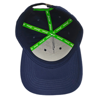 Casquette de sport unisexe à cinq panneaux avec broderie 3D personnalisée, bleu marine, polyester, toile imperméable, réglable, casquette de baseball pour papa