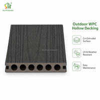 Revêtement de terrasse en WPC brossé pour l'extérieur, imperméable et résistant aux UV, en composite bois-plastique, pour projets d'aménagement paysager (vente en gros)