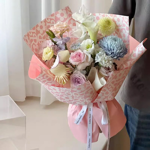 Nuevo Papel de Regalo de Flores de la Marca Yuyin Tide, Recubierto de PVC, Doble Cara, Reciclable, Impermeable, con Diseño de Perlas, 20 Paquetes al por Mayor - Product Image 5