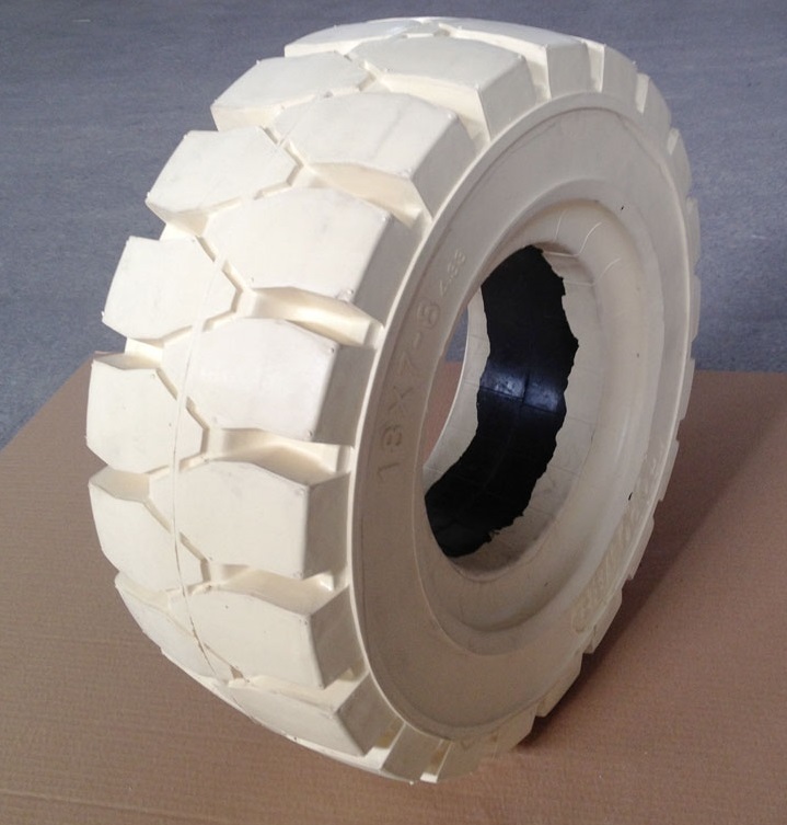 Forklift Solid Tyre 18x7-8 21x8-9 Non-marking White Solid Tyre