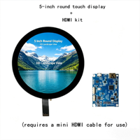 Écran LCD TFT rond de 5 pouces 1080x1080 FHD avec interface MIPI, écran tactile capacitif et carte de commande pour affichage domestique intelligent
