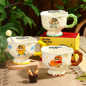 Taza de cerámica Crayon Shinchan de 360 ml con diseño de dibujos animados para niños y adultos, taza de regalo - Product Image 1