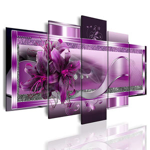 Grande <span class=keywords><strong>Orchidée</strong></span> Dorée Imprimé Fleur Abstraite Décoration de Maison Panneau Photo toile peinture art mural - Product Image 4