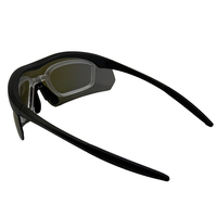 Lunettes de soleil sportives à monture intégrale PC Flexible Rx Insert avec protection UV400, verres non polarisés, blanc/noir