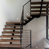 CBMmart escalier intérieur moderne droit, escalier en bois