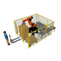 Système de palettisation robotisé pour caisses/cartons/sacs - Poste de travail robotisé pour la manutention