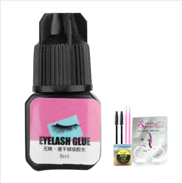 RTS 5ML Hàn Quốc Nhanh Khô Lông Mi Keo Lady Đen Dính Lash Keo Mở Rộng