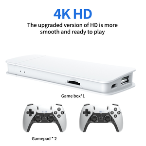 อุปกรณ์ควบคุมเกมไร้สายแบบ HD ย้อนยุค64G TF การ์ด4K สำหรับ HD-MI ที่มีมากกว่า20K + เกมสำหรับเล่นเกม2คน - Product Image 6